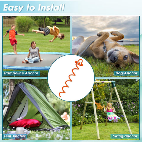 FEED GARDEN orange stakes stay visible and durable for outdoor setup safety.