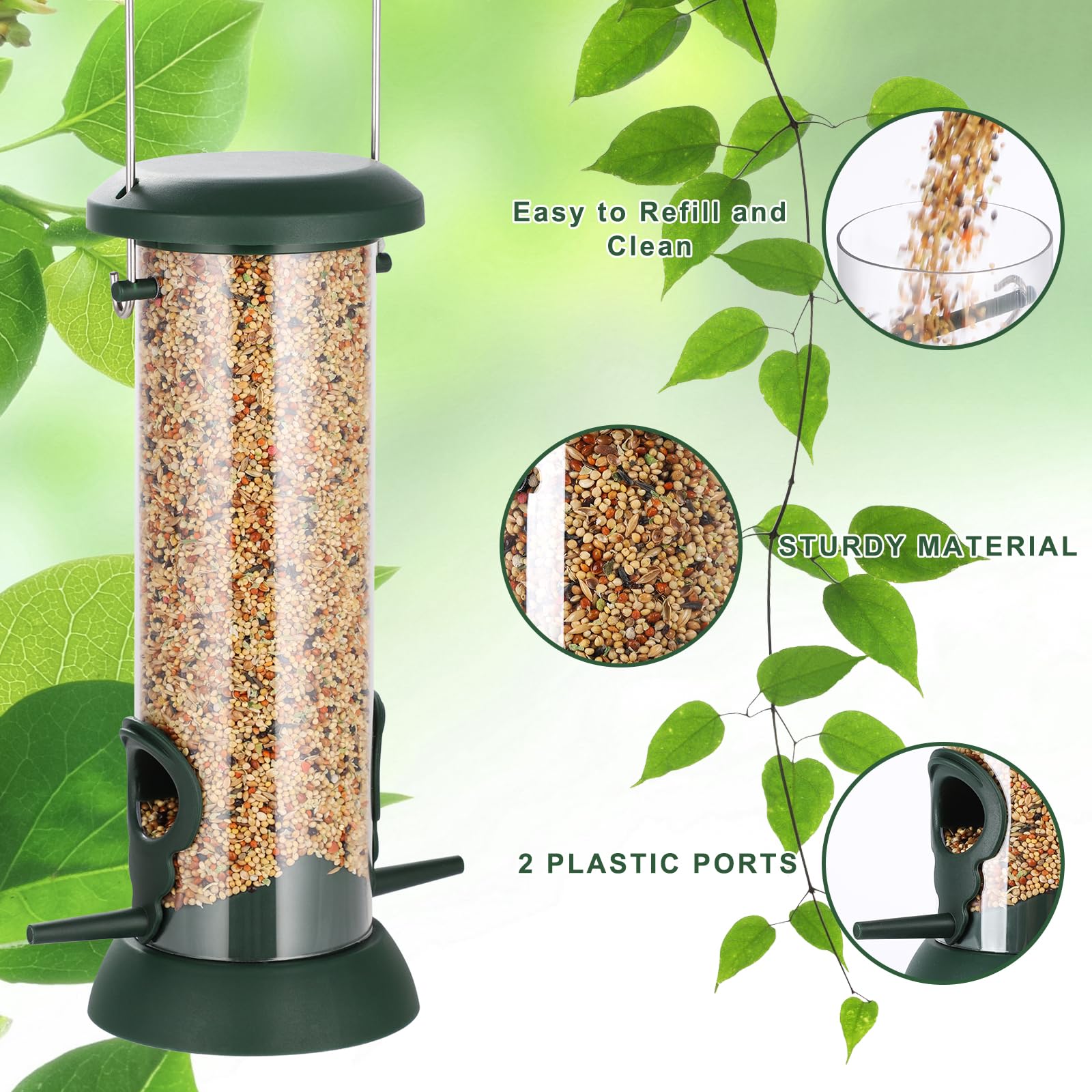 FEED GARDEN easy-fill lift-lid design simplifies seed monitoring