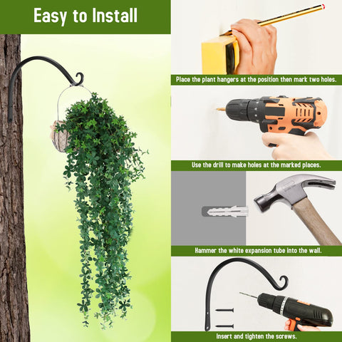 FEED GARDEN easy-install bracket with included screws for quick set-up.