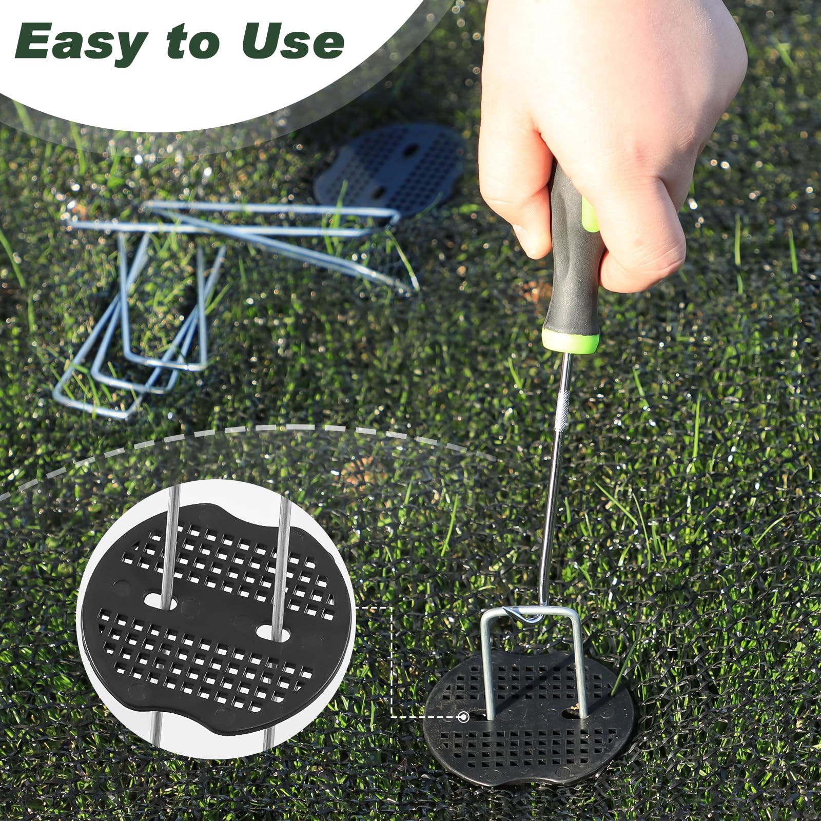 FEED GARDEN easy-penetration-ends help anchor in dense soil.