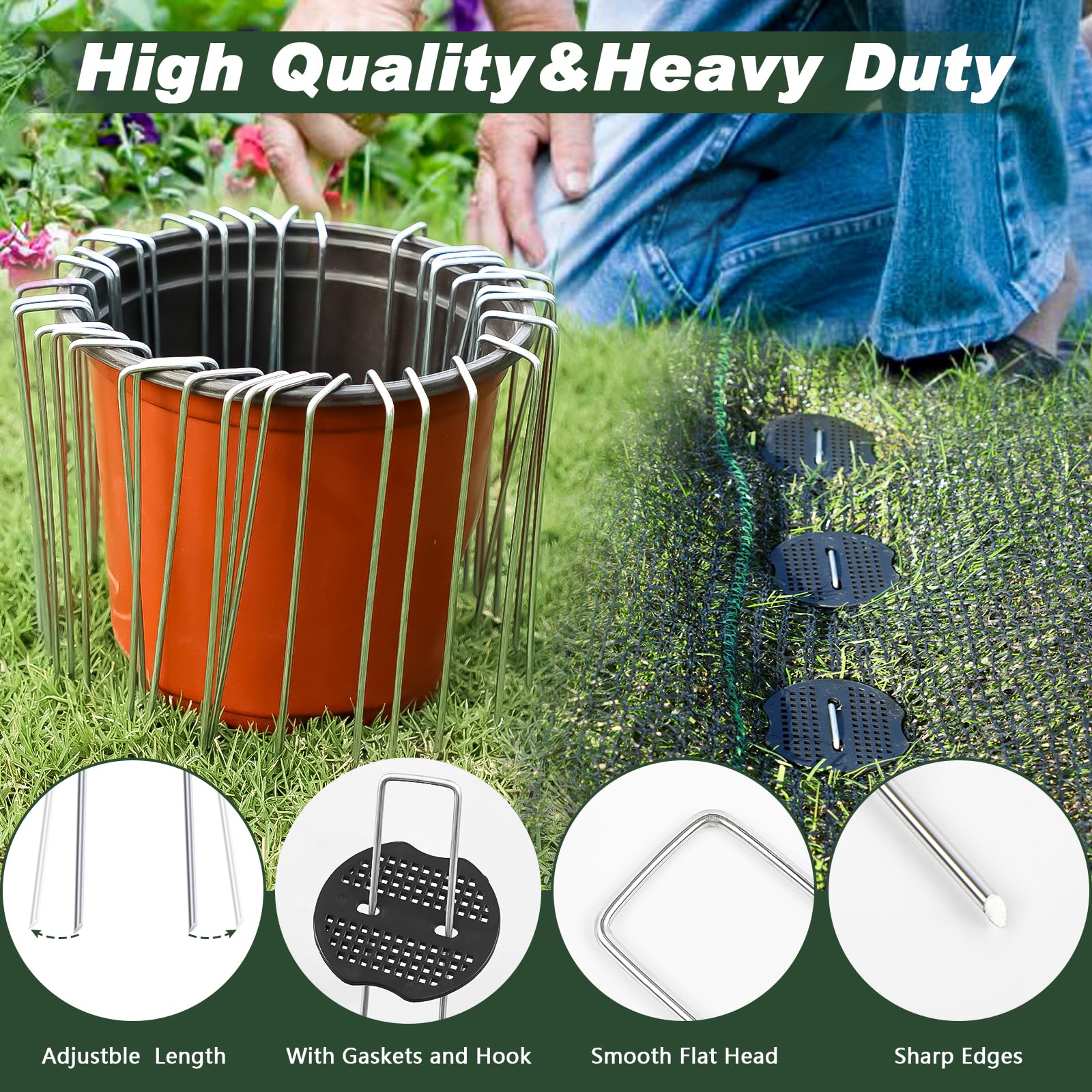 FEED GARDEN fixing gaskets with stakes for firmer hold