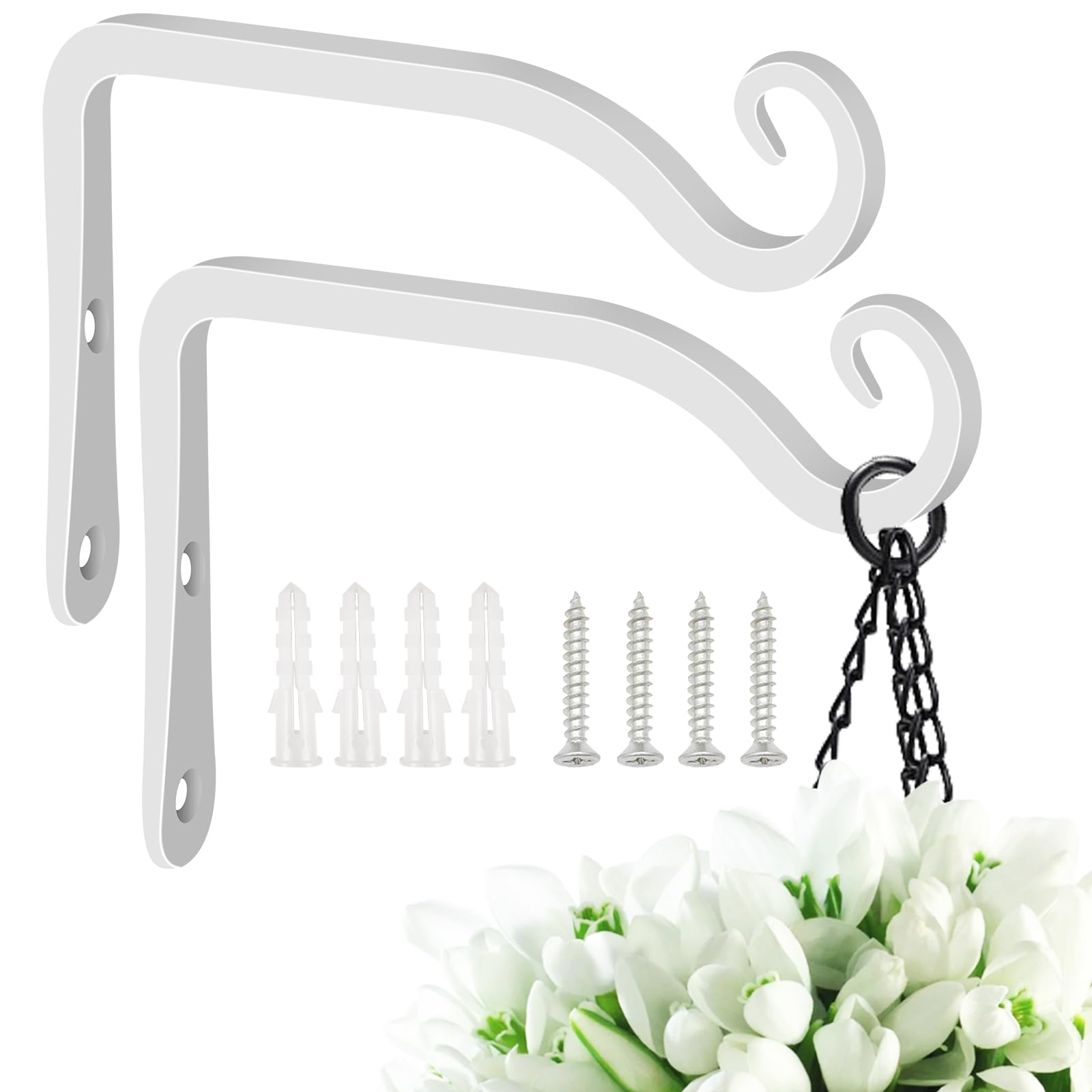 FEED GARDEN hand-forged hanging bracket on wall showing sturdy 6 inch projection