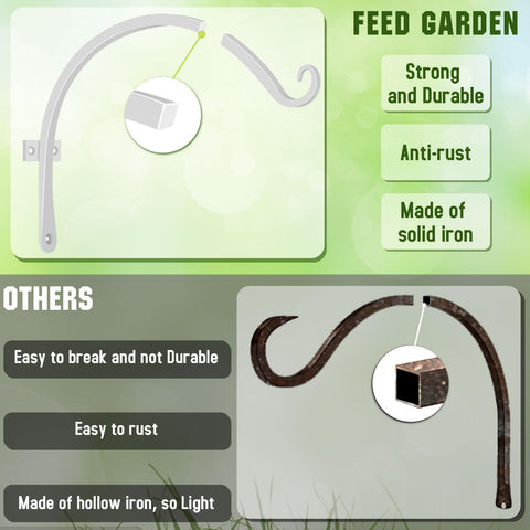 FEED GARDEN hanging bracket planter setup for versatile balcony or patio decor.