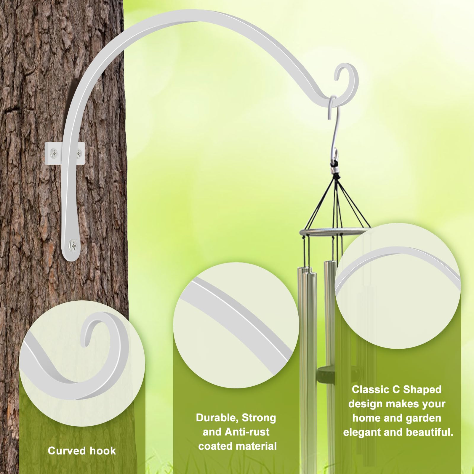FEED GARDEN wall-mount hanging bracket detail for easy outdoor installation.