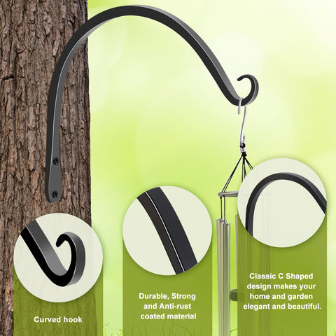 FEED GARDEN heavy-duty bracket safely holds large bird feeders outdoors.