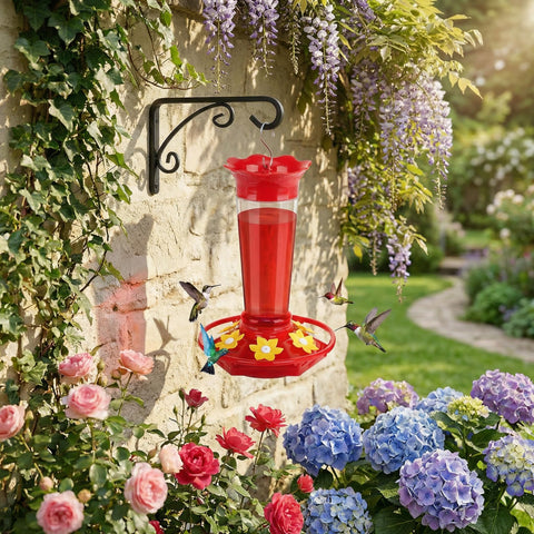 Two FEED GARDEN feeders provide simultaneous feeding options.