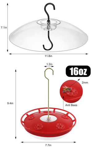 Easy-fill FEED GARDEN feeder shown with bottom view for monitoring