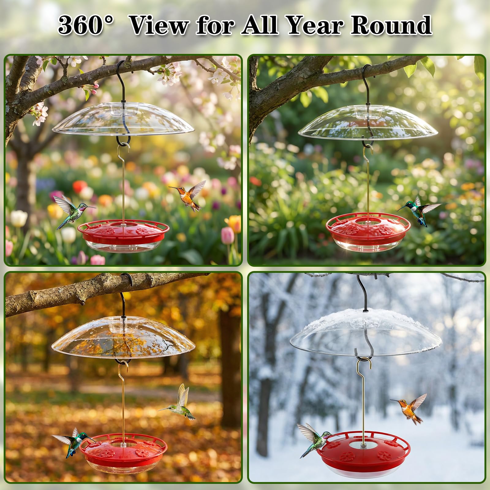 FEED GARDEN hummingbird feeder on garden patio enhances backyard décor