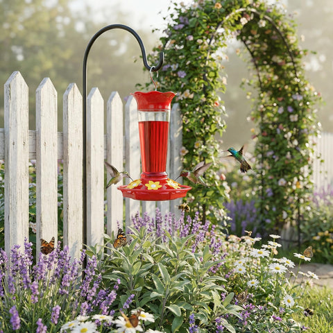 Gift-ready FEED GARDEN hummingbird feeders for garden lovers.