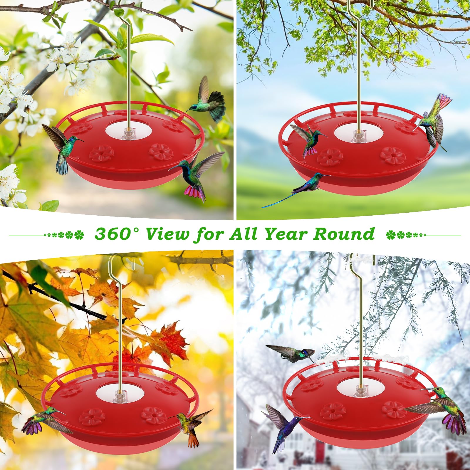 FEED GARDEN hummingbird feeder stable nectar tray reduces spills