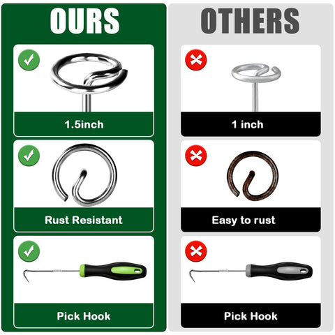 FEED GARDEN large G-shaped top simplifies insertion and removal.