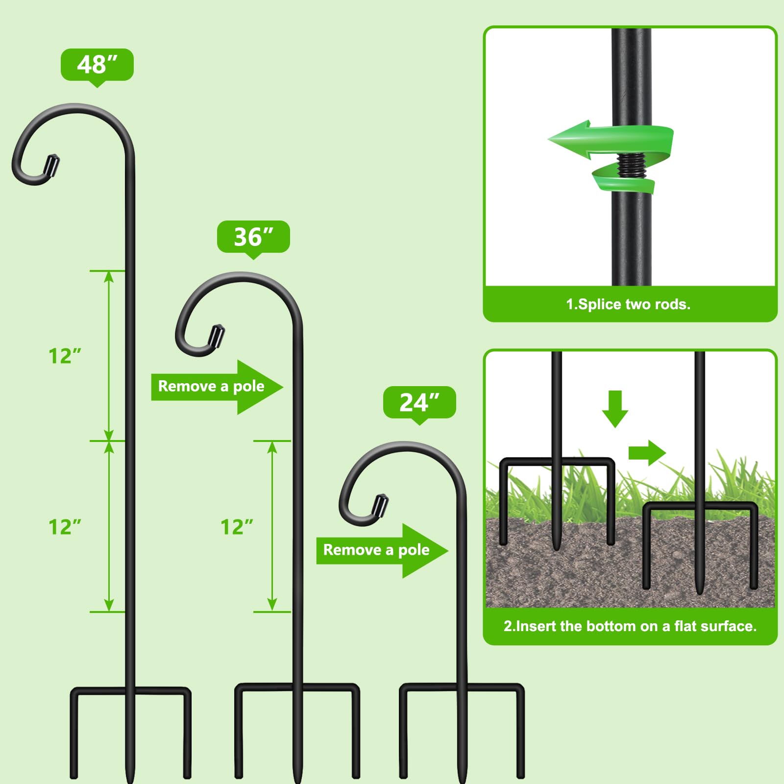 FEED GARDEN matte black finish blends with outdoor decor.