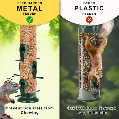 FEED GARDEN bird feeder removable parts simplify cleaning and maintenance.
