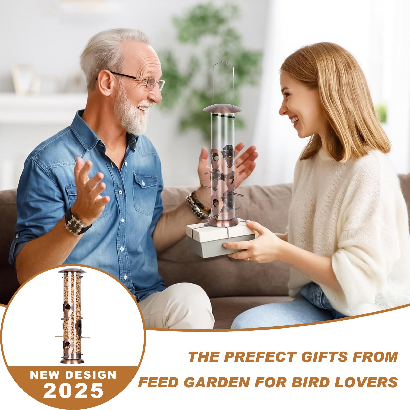 FEED GARDEN metal construction withstands outdoor use with durability