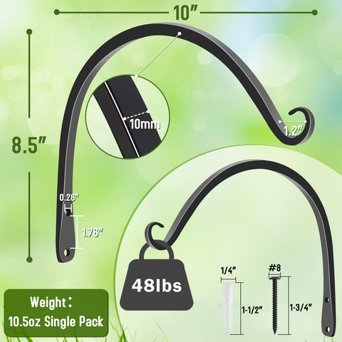 FEED GARDEN decorative plant hanger bracket enhances garden decor with sturdy stability.