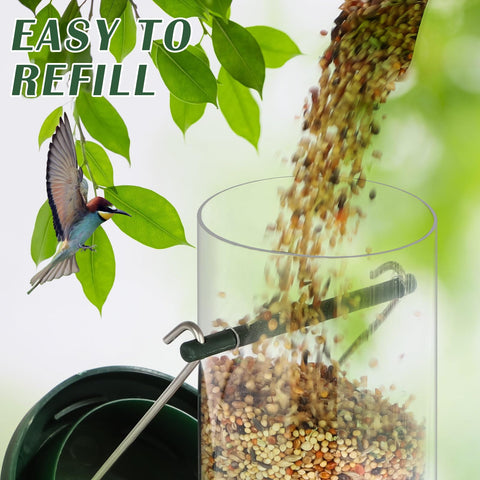 FEED GARDEN outdoor hanging bird feeders with two ports support multiple birds