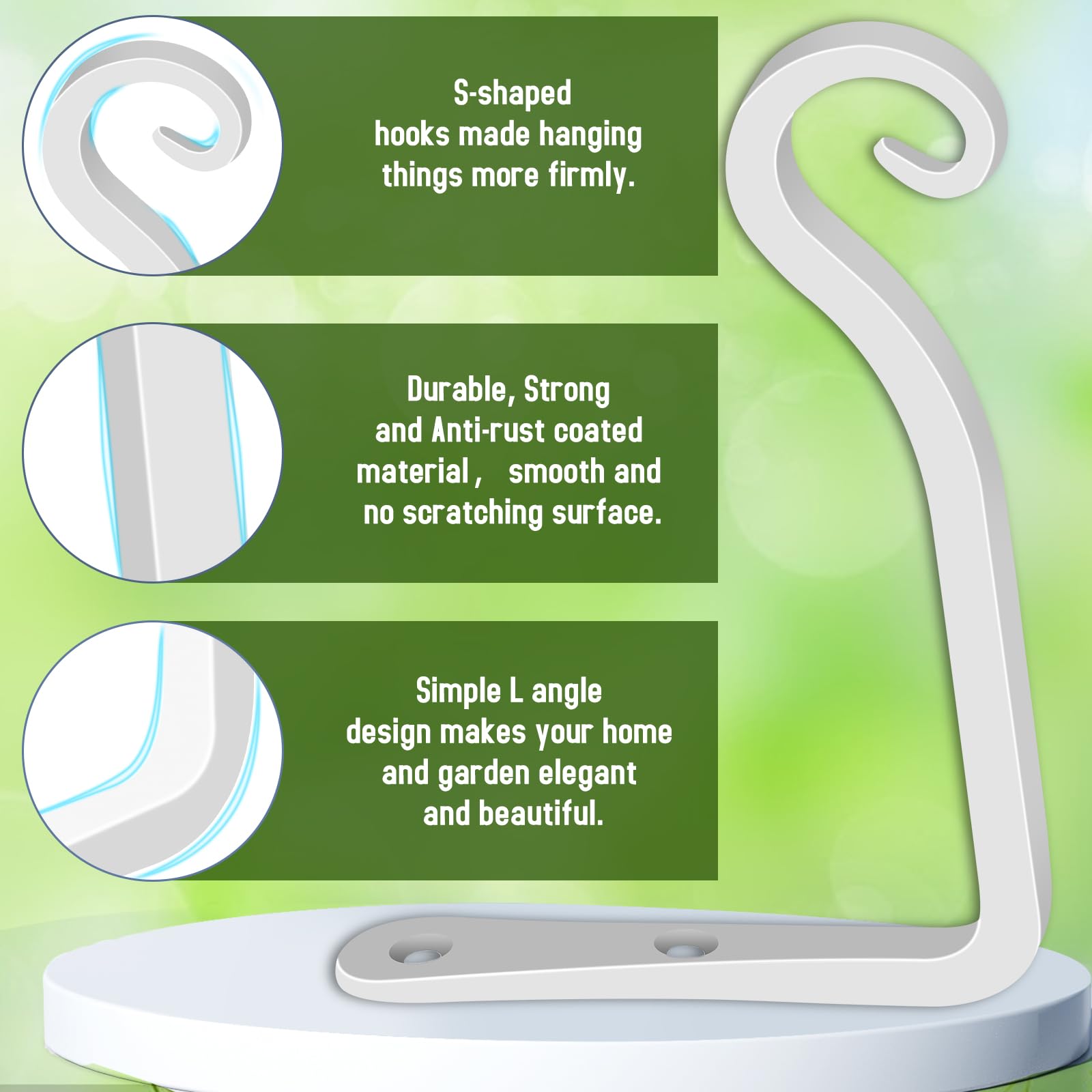 Powder coated FEED GARDEN bracket suitable for indoor and outdoor decor
