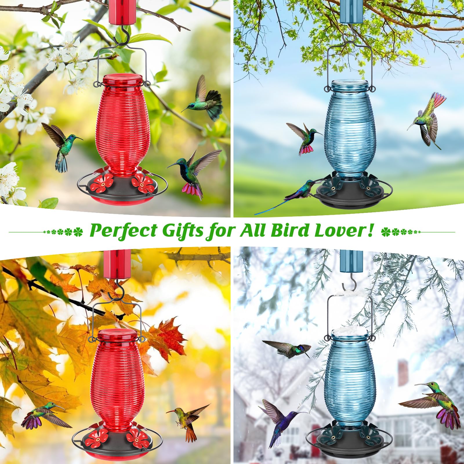 FEED GARDEN red glass design adds color to your garden.