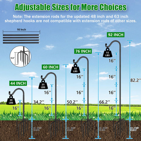 FEED GARDEN removable short pole enables height adjustments