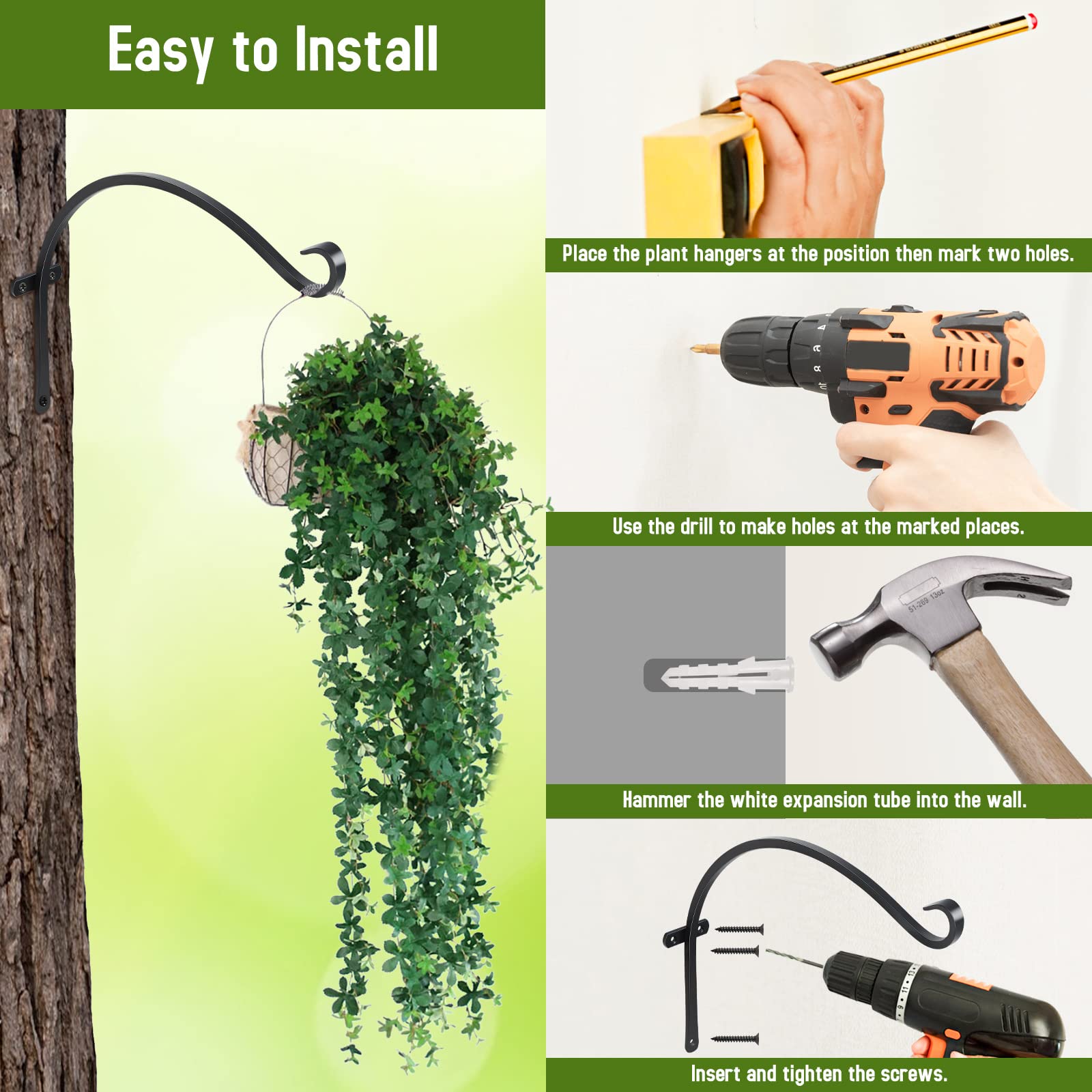FEED GARDEN screws pack included simplifies quick secure mounting.