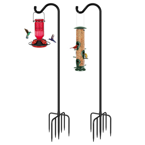 FEED GARDEN Shepards Hook base stand provides stable ground grip for outdoor use.