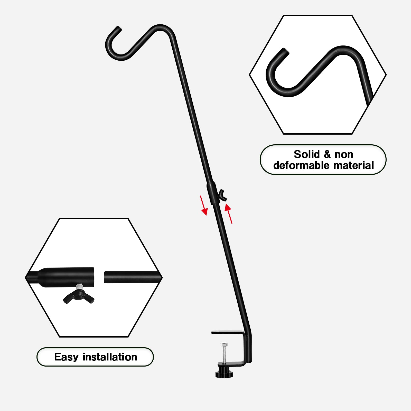 FEED GARDEN solid steel deck hook demonstrates durability in outdoor conditions