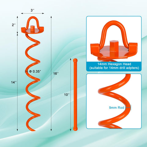 FEED GARDEN spiral stakes with a top ring enable quick installation with simple rotations.