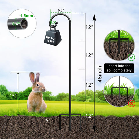 FEED GARDEN three-prong base provides stable anchoring in wind-prone yards.