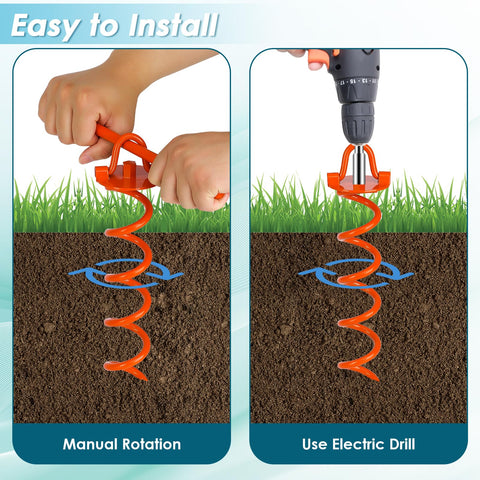 FEED GARDEN versatile stakes protect tents and playgrounds