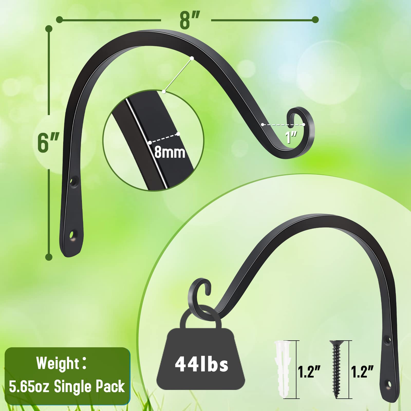 FEED GARDEN wall-hanging bracket with screws for stable fence or deck installation.
