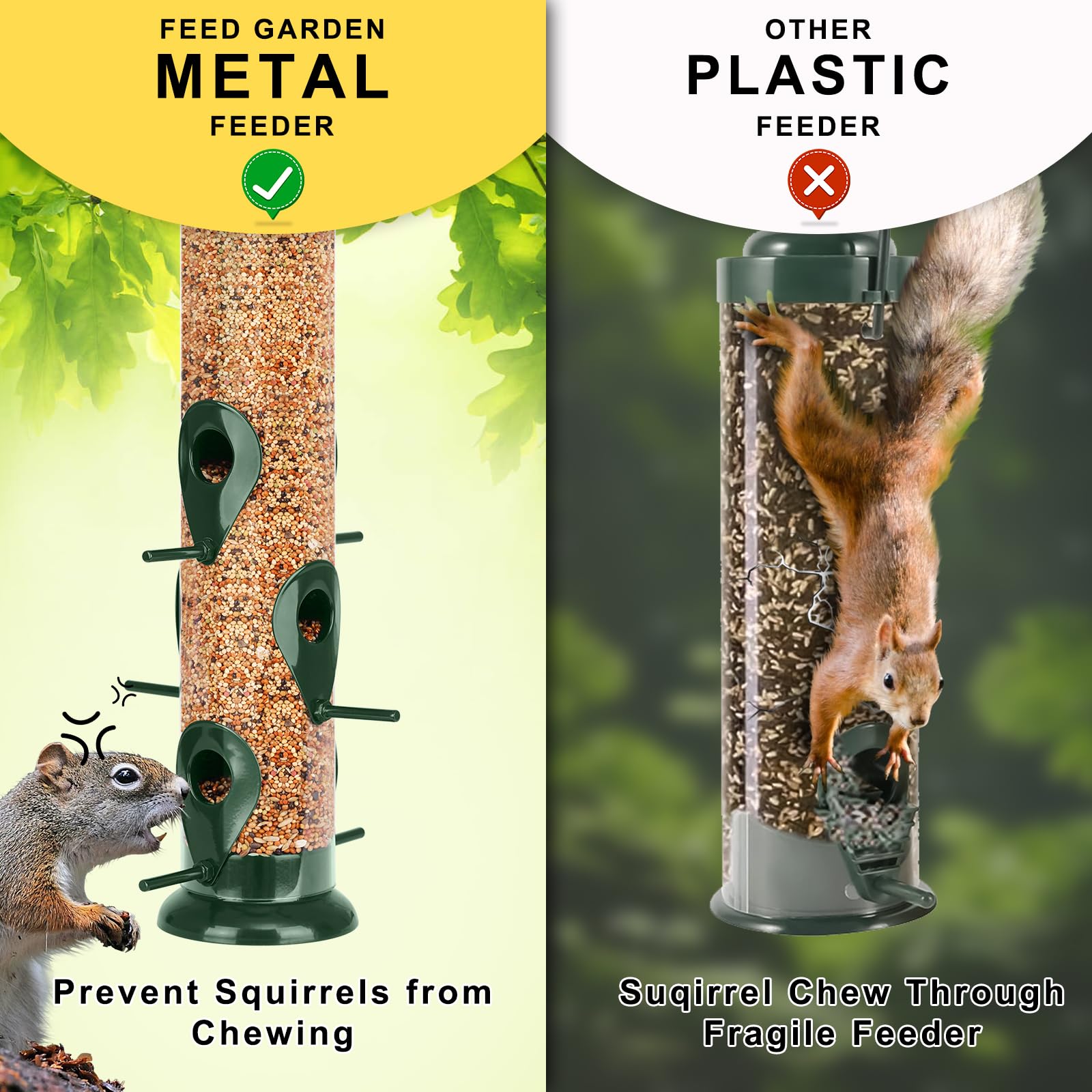 FEED GARDEN weather-resistant outdoor feeder included in a 2-pack.