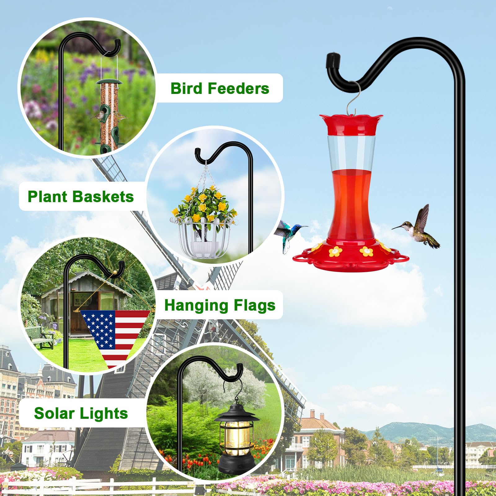 Great for weddings, gardens, and balconies as decorative and functional hanging solution.