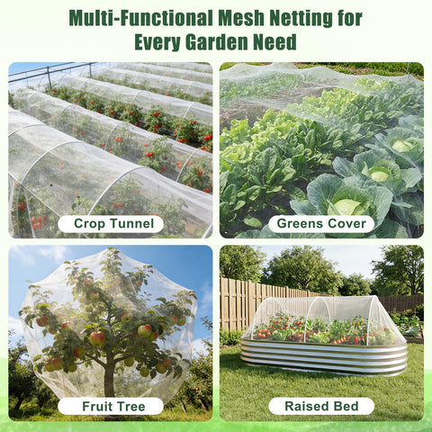 FEED GARDEN netting used on a window or patio to deter insects