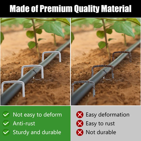 FEED GARDEN landscape stakes enhance pet fencing and garden layouts