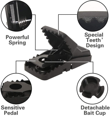 Feeke mousetrap stainless steel spring for reliable catching