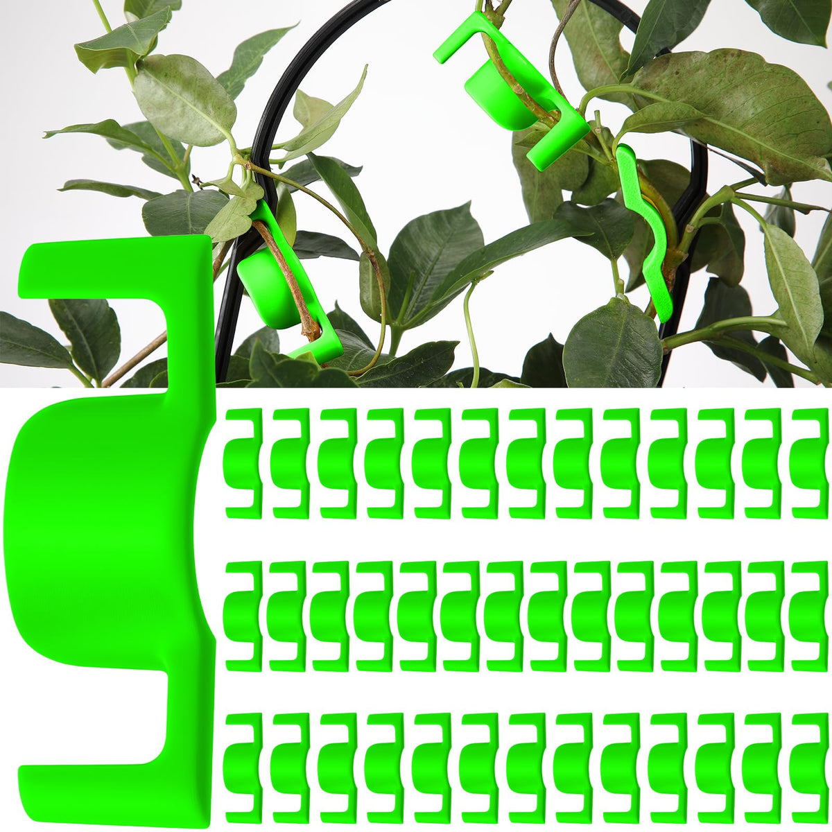 Feekoon 40-pack LST clip in use showing adjustable bend for airflow