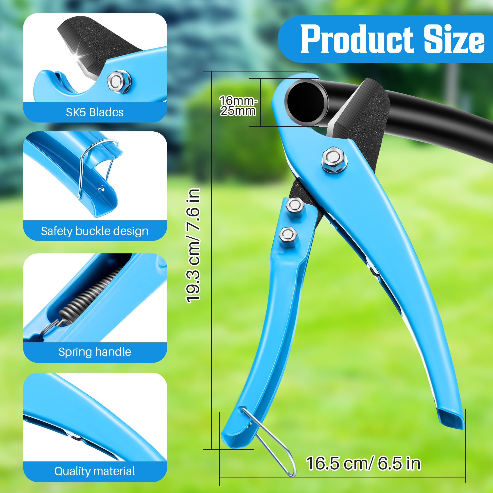 Feekoon Drip Tube Cutter blue edge delivers smooth, burr-free cuts