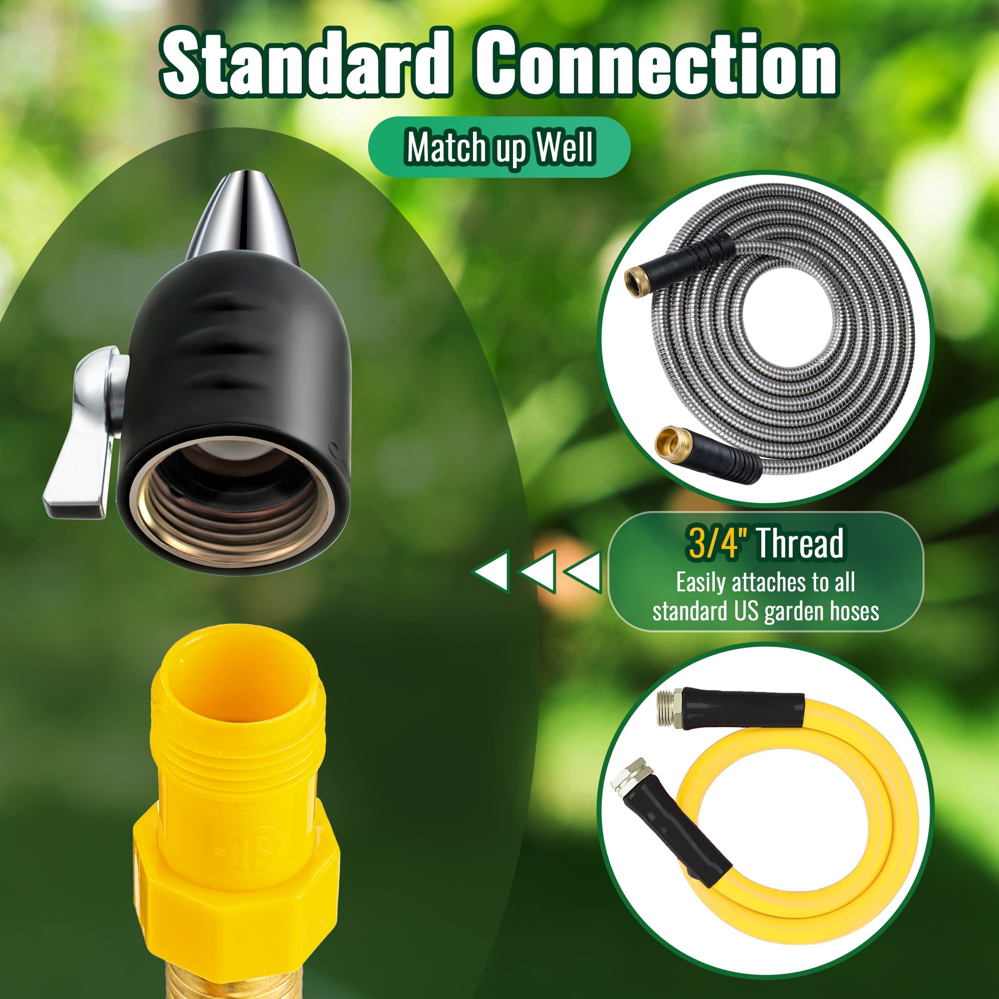 Feekoon jet nozzle garden watering use demonstrates versatile spray for plants and lawn.