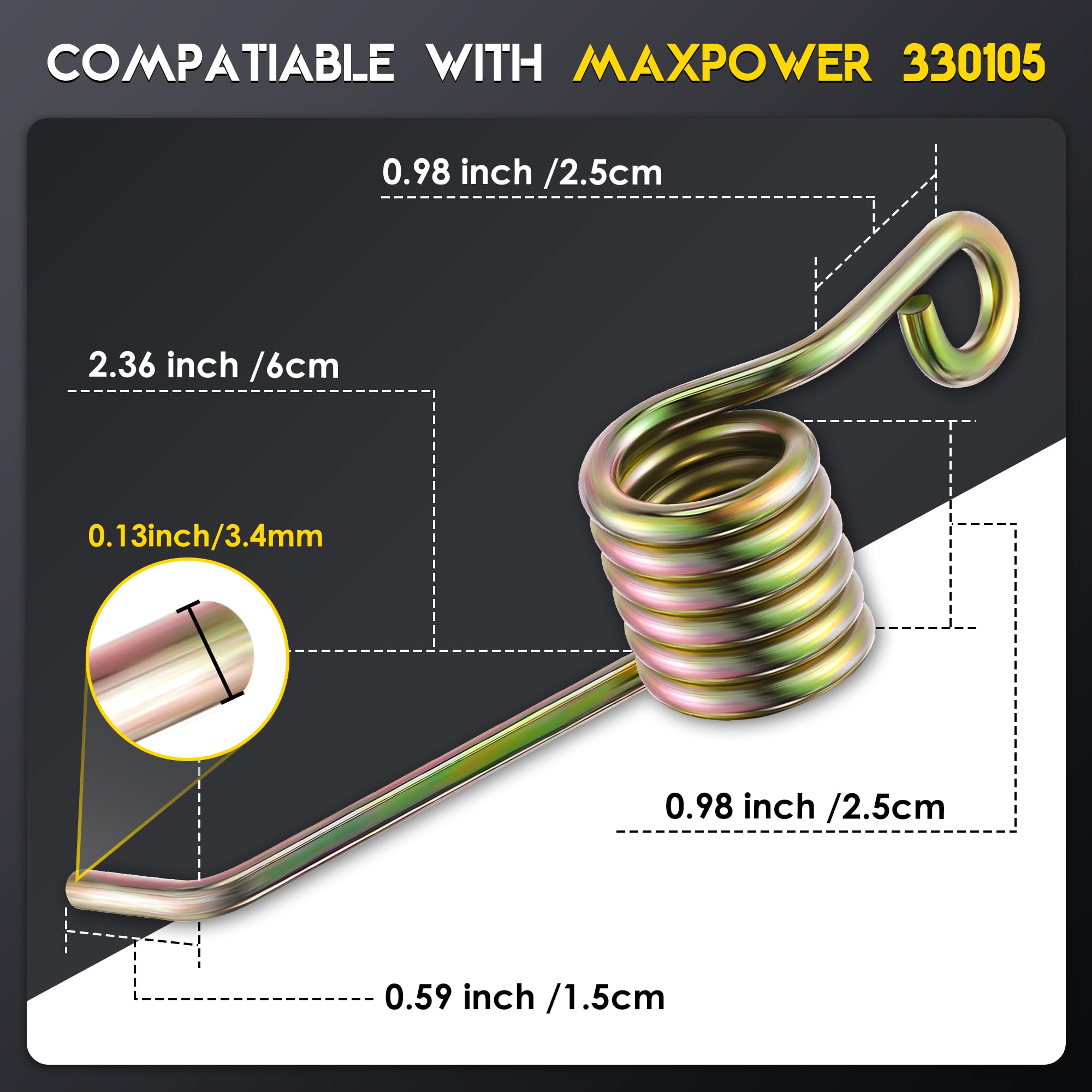 Feekoon springs compatible with Maxpower 330105 for lawn care maintenance