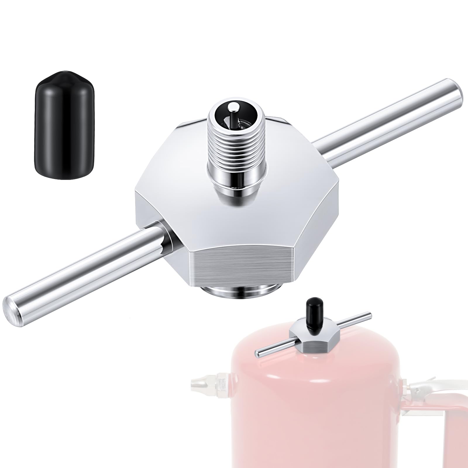 Feekoon Sprayer 19487 cap top view shows a durable metal cap for reliable refilling.