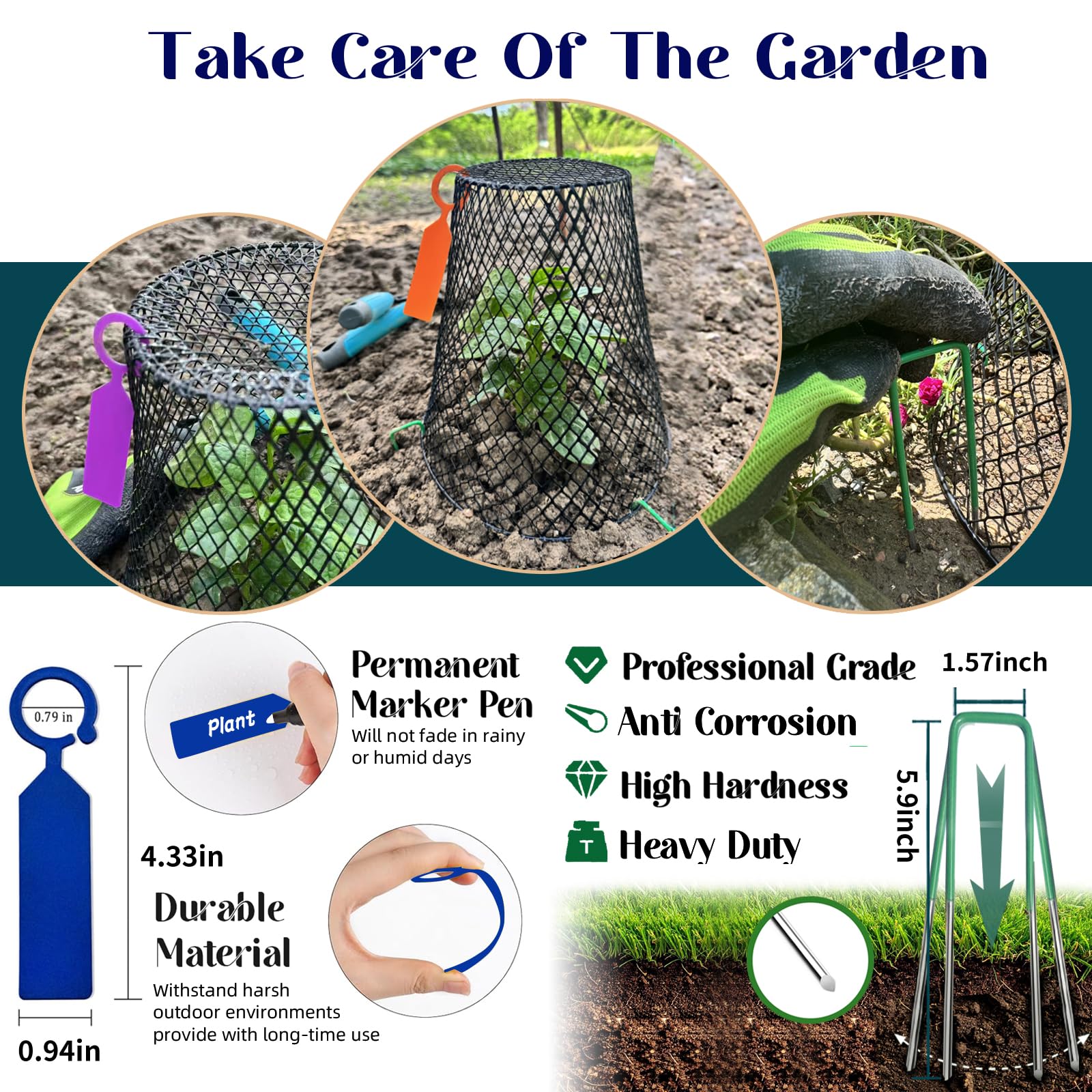 Feel Natural anti-rust coating visible on a sturdy plant cage