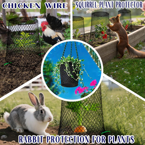 Feel Natural landscape stakes securing the cage in place