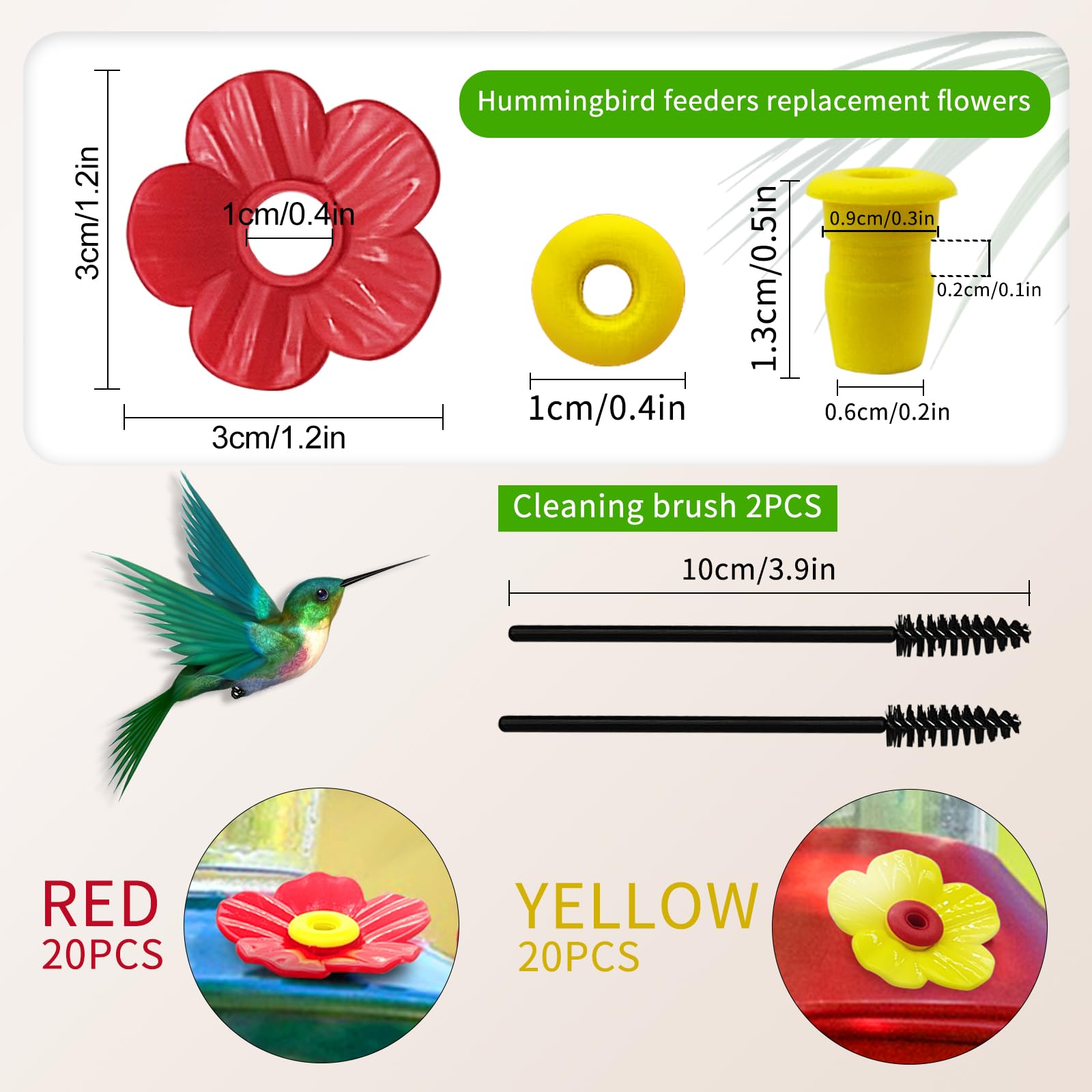 Feelorna replacement red flowers for hummingbird feeders improve visibility.