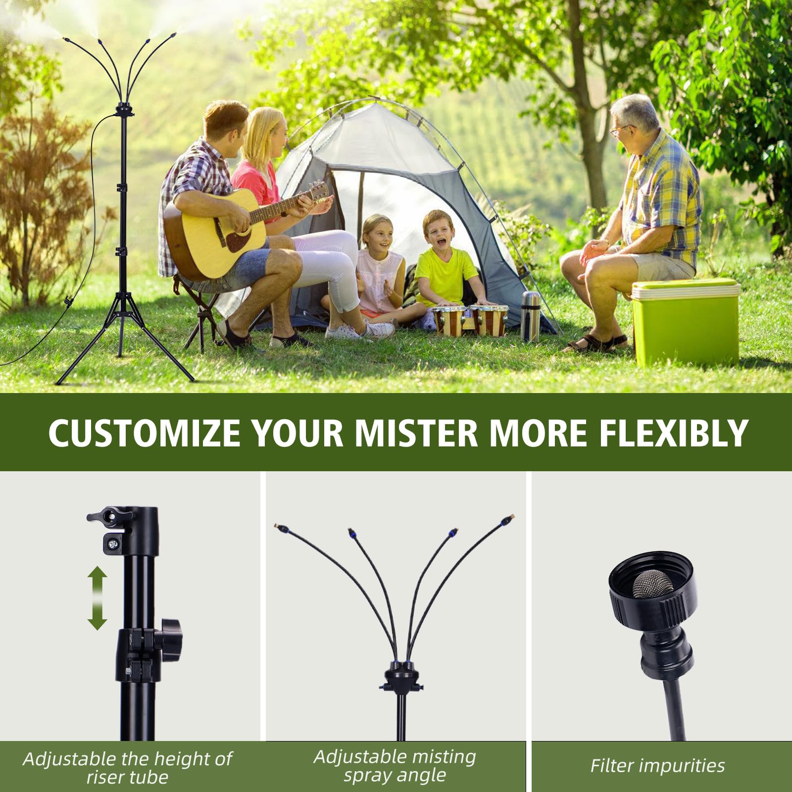 Feemiyo water supply line provides 26.2 ft flexibility for outdoor setup.