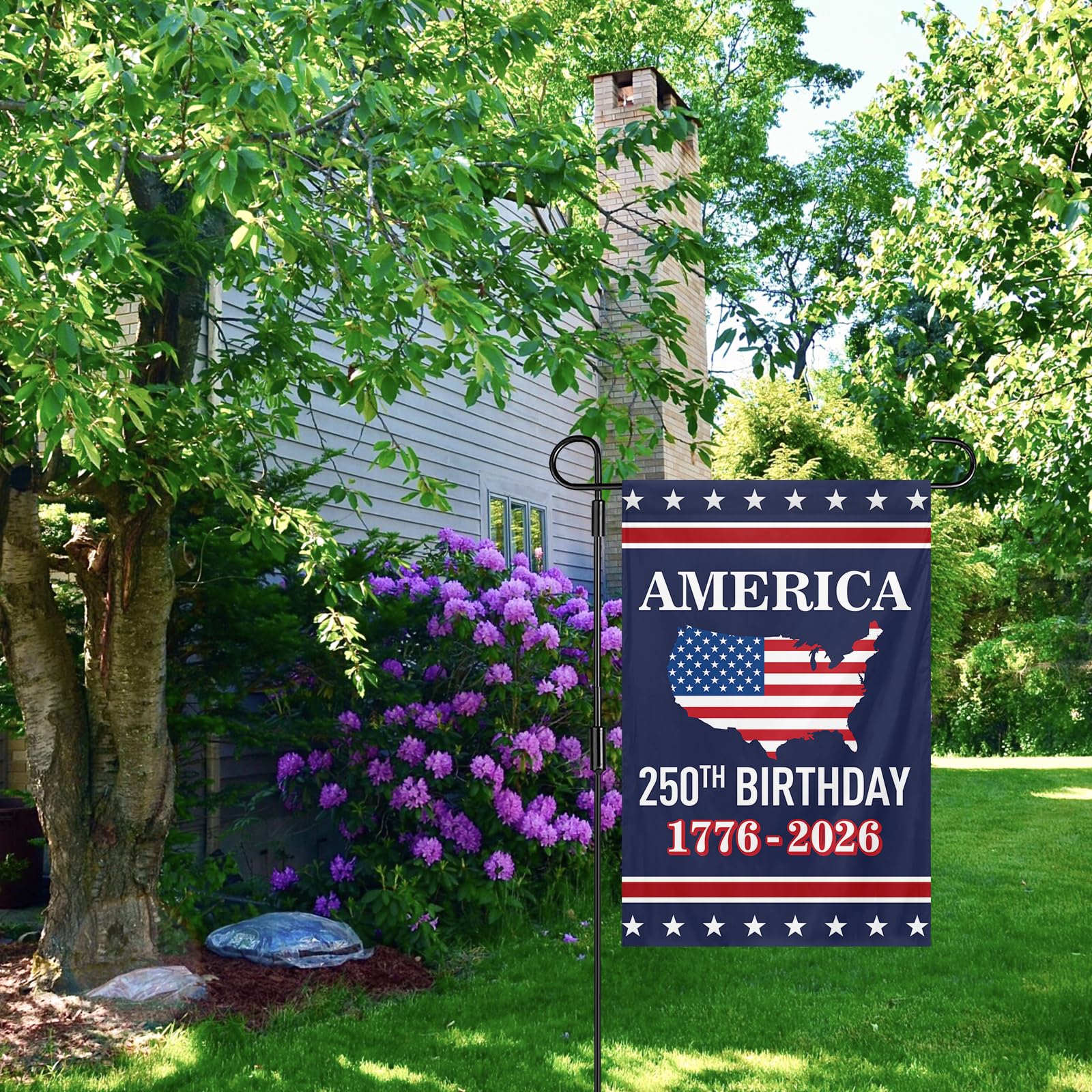 High-definition print on Feeniss flag delivers crisp patriotic graphics