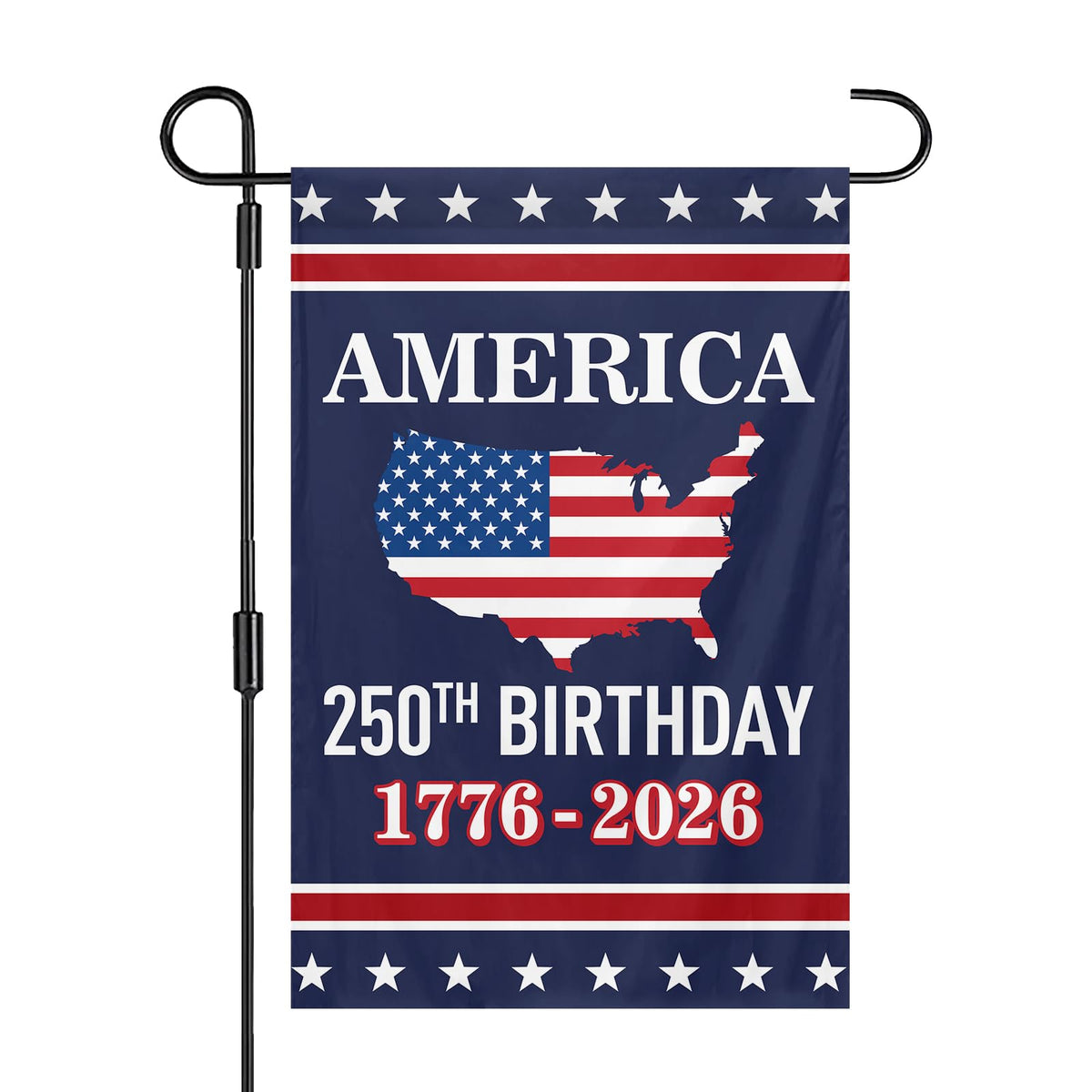 Feeniss USA 250th Birthday Flag 12x18 inches for outdoor display with vibrant color