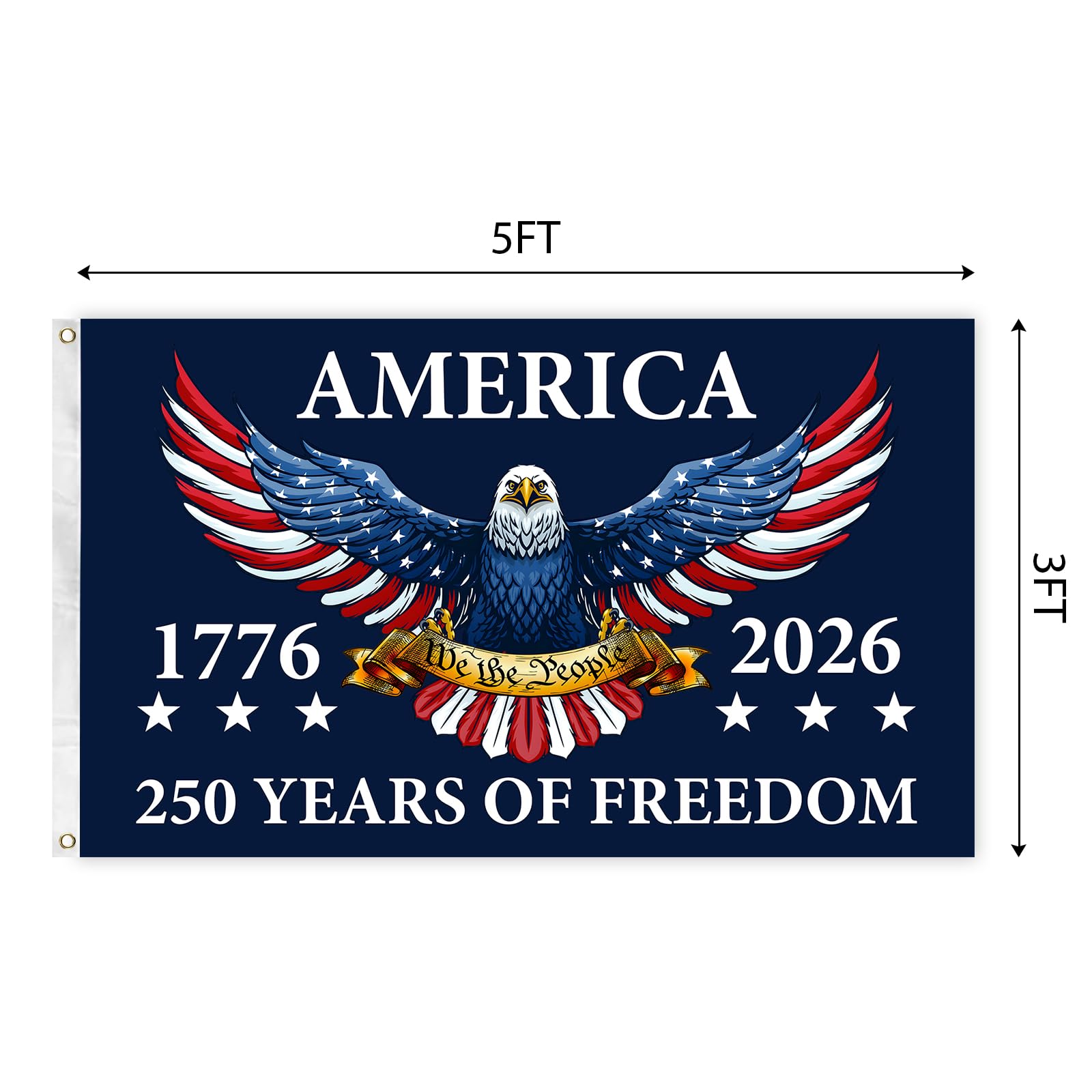 Feeniss flag fabric close-up showing durable material and clear print