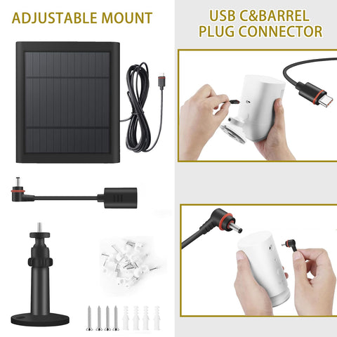 Fehuatenda solar panel package contents include cables and mounting hardware