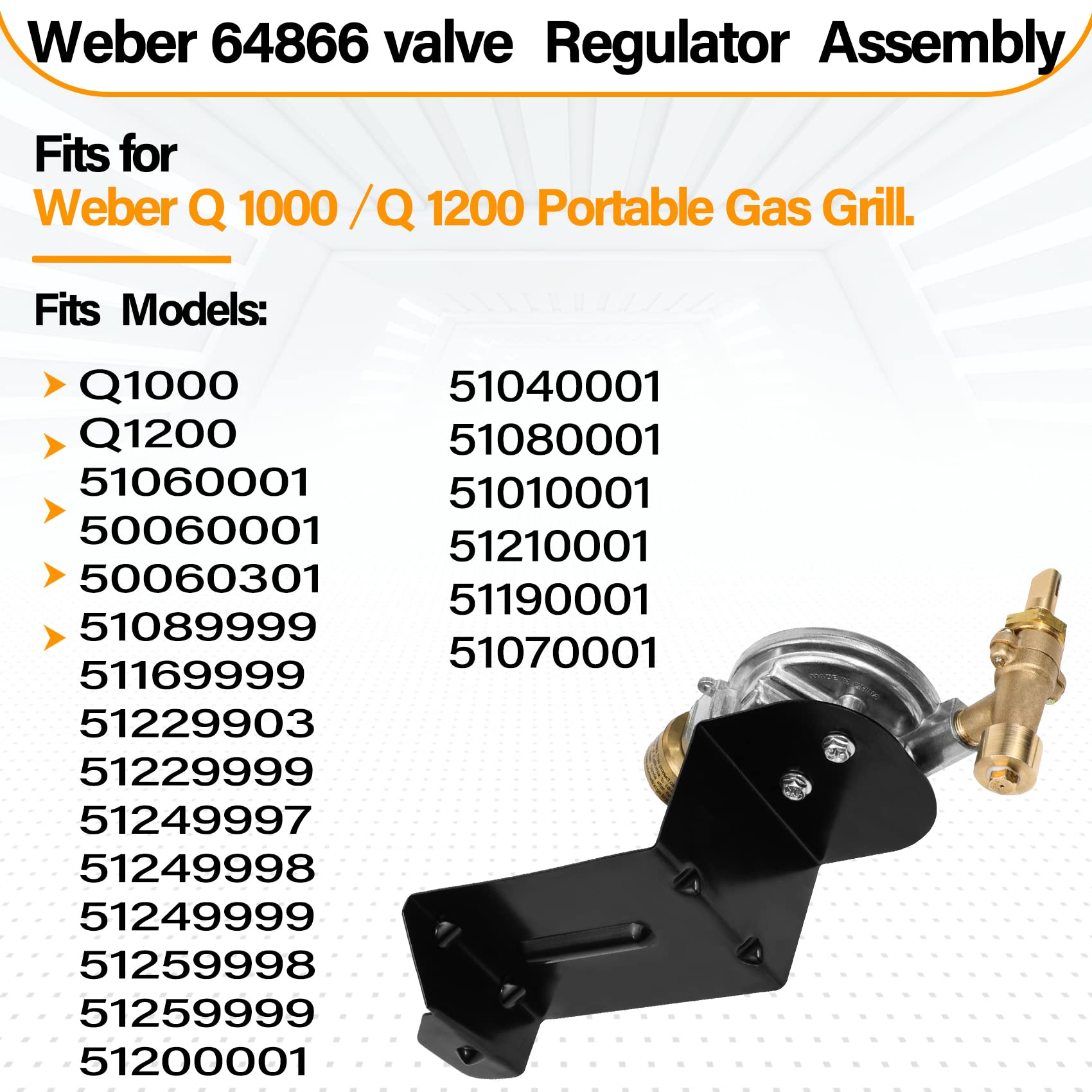 Feikeer 64866 mounting bracket enables direct connection to Weber regulators.