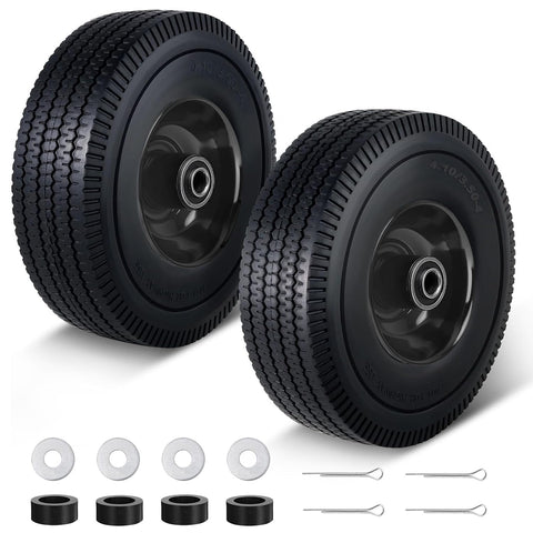 FEILOONG 10 inch solid tire front view for stable cart performance